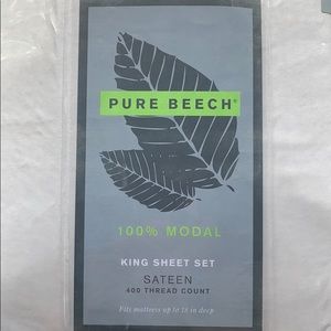 Pure Beech King Sateen sheet set.